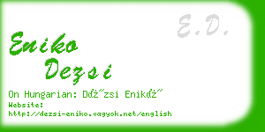 eniko dezsi business card